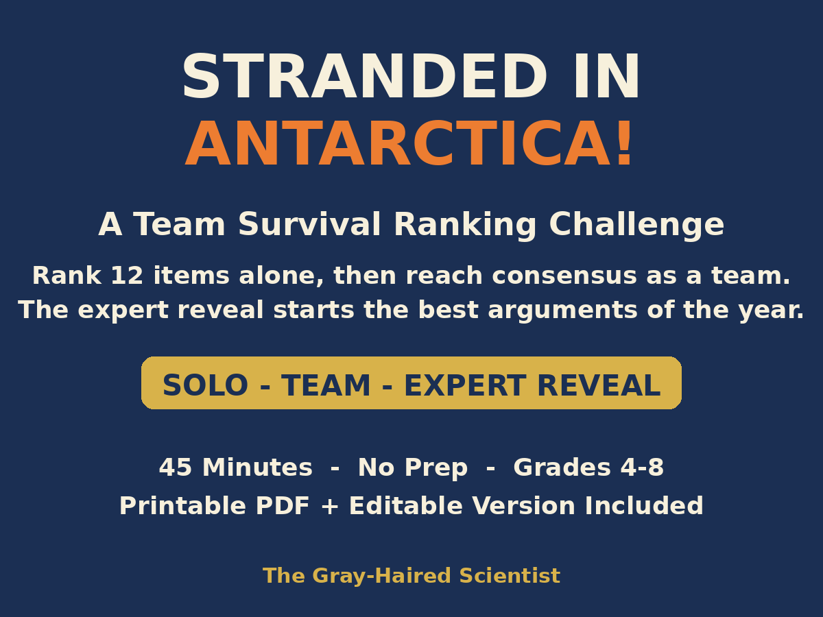 Cover of Stranded in Antarctica survival ranking challenge
